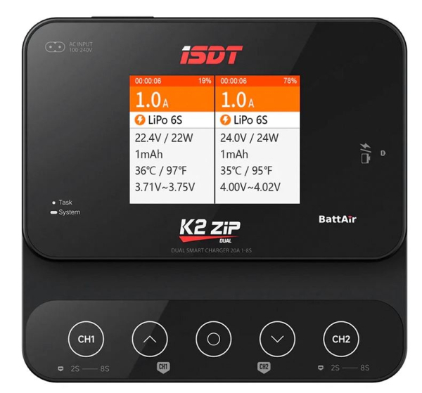 ISDT1025 isdt-Charger K2-ZIP DUO AC/DC-20A/-8S